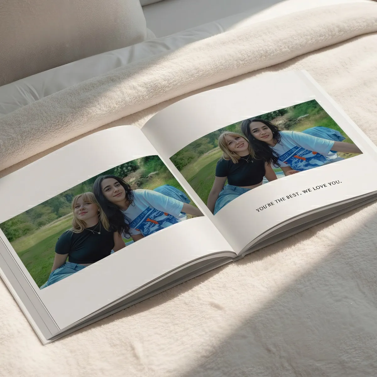 Page de livre photo avec une courte légende